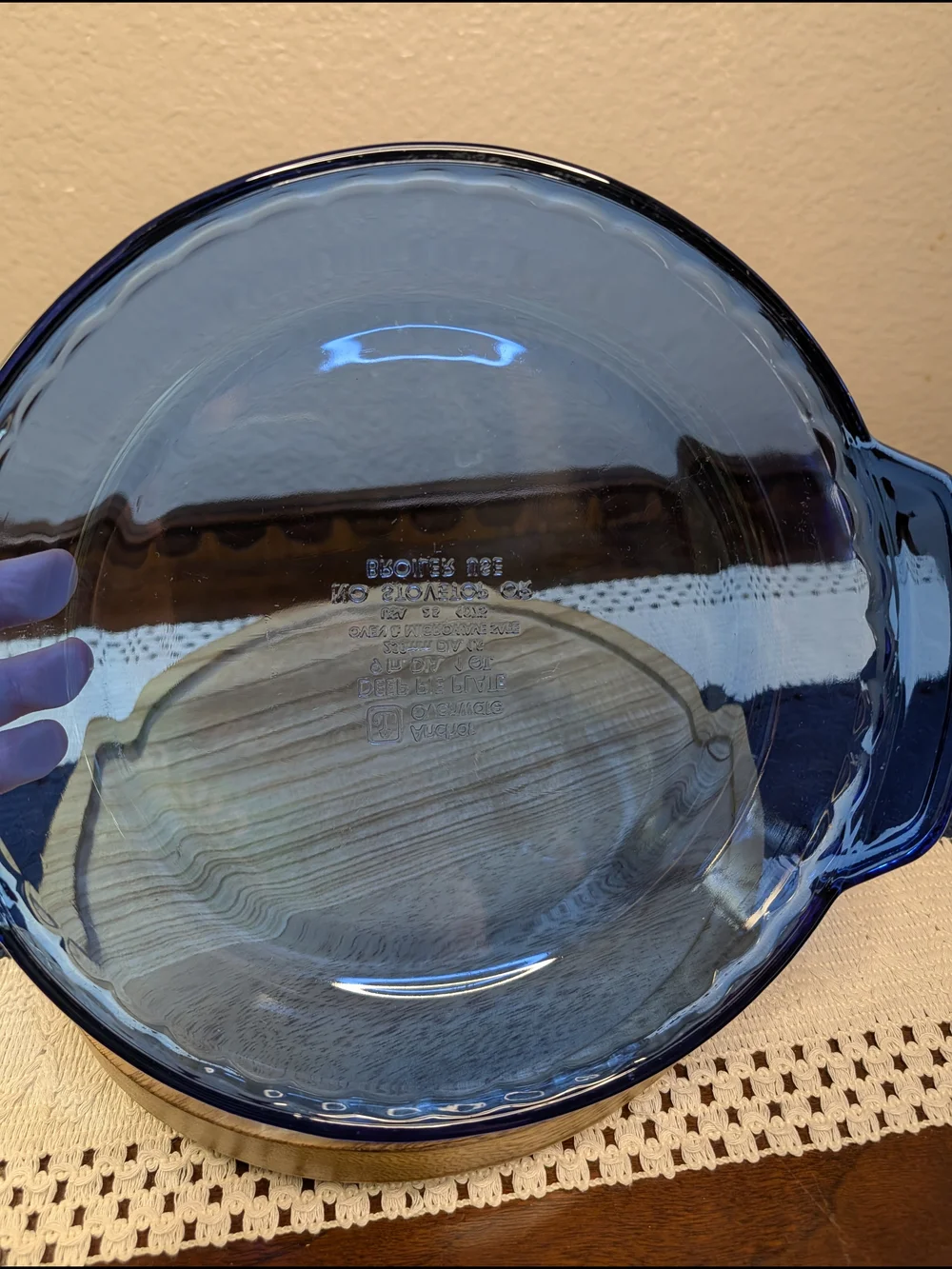 Vintage Anchor Hocking Cobalt Blue Glass Round 9